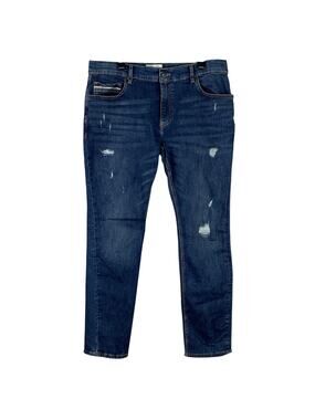 Sun + Stone Men's Jeans 36x30 Distressed Slim-Fit Blue Denim Riverview Wash NEW